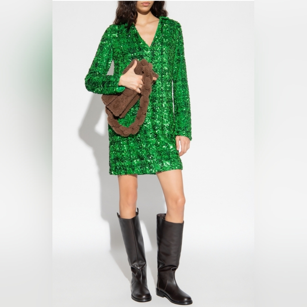 Samsøe Samsøe Fern Green Sequin Dress